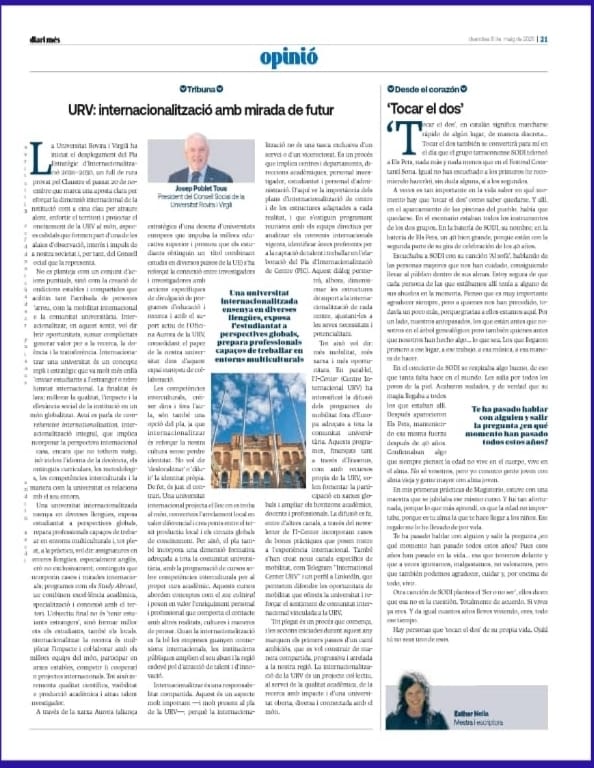 «Tocar el dos» Diari Més.